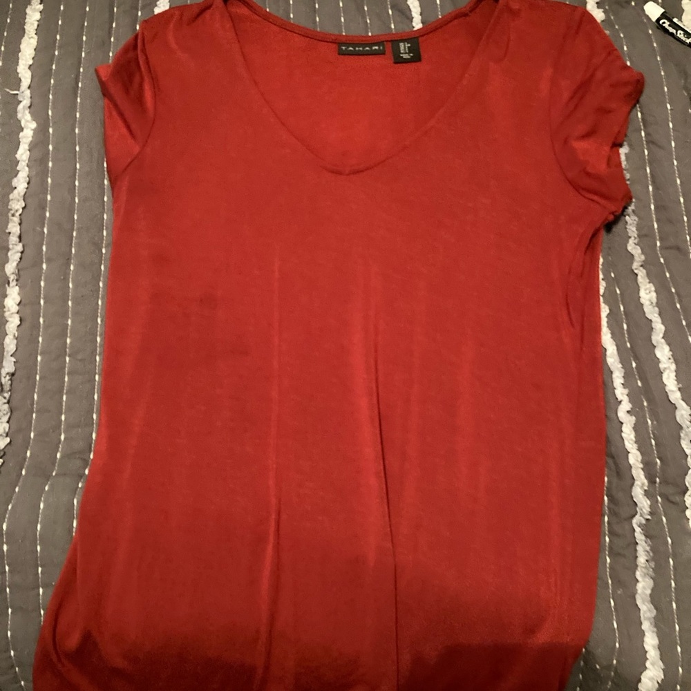 Tahari scarlet shirt